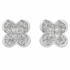 Classic 14K White Gold Diamonds Earrings