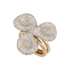 Floral 18K Rose Gold Diamonds Ring