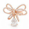 Classic 18K Rose Gold Diamonds Ring
