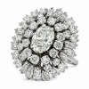 Romantic 18K White Gold Diamonds Ring