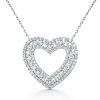 Modern 14K White Gold Diamonds Pendant
