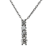Modern 14K White Gold Diamonds Pendant Necklace