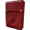 CARTIER תיק קלאץ' וינטג' של Cartier, מדגם Must de Cartier, עשוי עור בגוון יין אדום עמוק