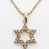 Modern 14K Gold Diamonds Pendant Necklace