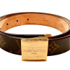 LOUIS VUITTON PRE-OWNED Monogram Cintura Belt – Gold Buckle