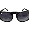CHANEL Pre-Owned Dark blue sunglasses with gold logo