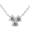Modern 14K White Gold Diamonds Pendant Necklace