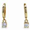 Classic 14K Yellow Gold Diamonds Earrings