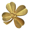CHANEL Pre-Owned 1994 CC four leaf clover brushed gold brooch