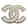 CHANEL Pre-Owned 2015 Spring CC crystal and faux pearl brooch